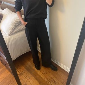 MANGO wide leg black trouser
